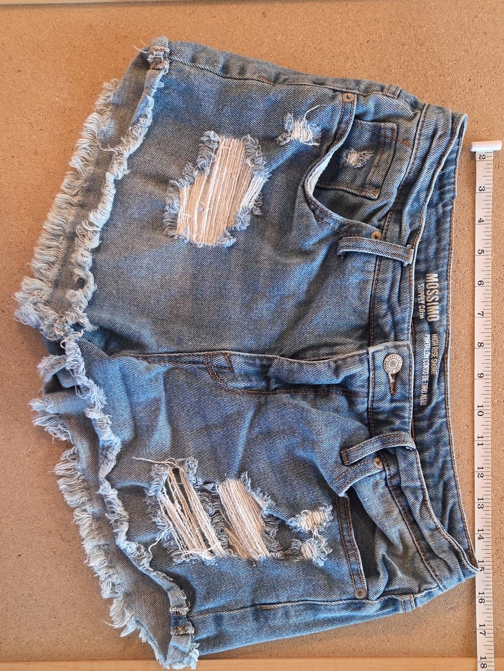 Mossimo Supply Co. Distressed Light Blue Denim Shorts